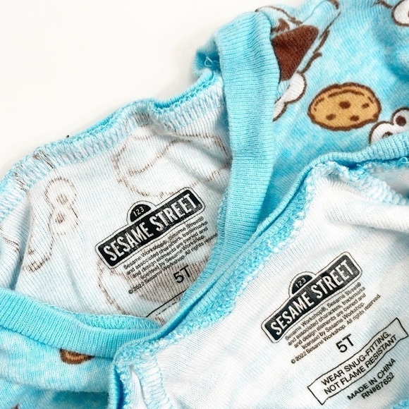 Sesame Street Cookie Monster toddler boys pajama tops - Picture 3 of 3